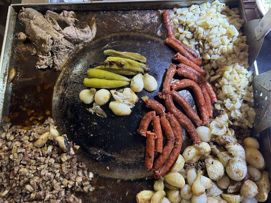 Tacos de suadero y chorizo en Guadalajara