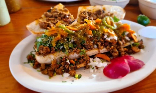 tacos de pastor con piña